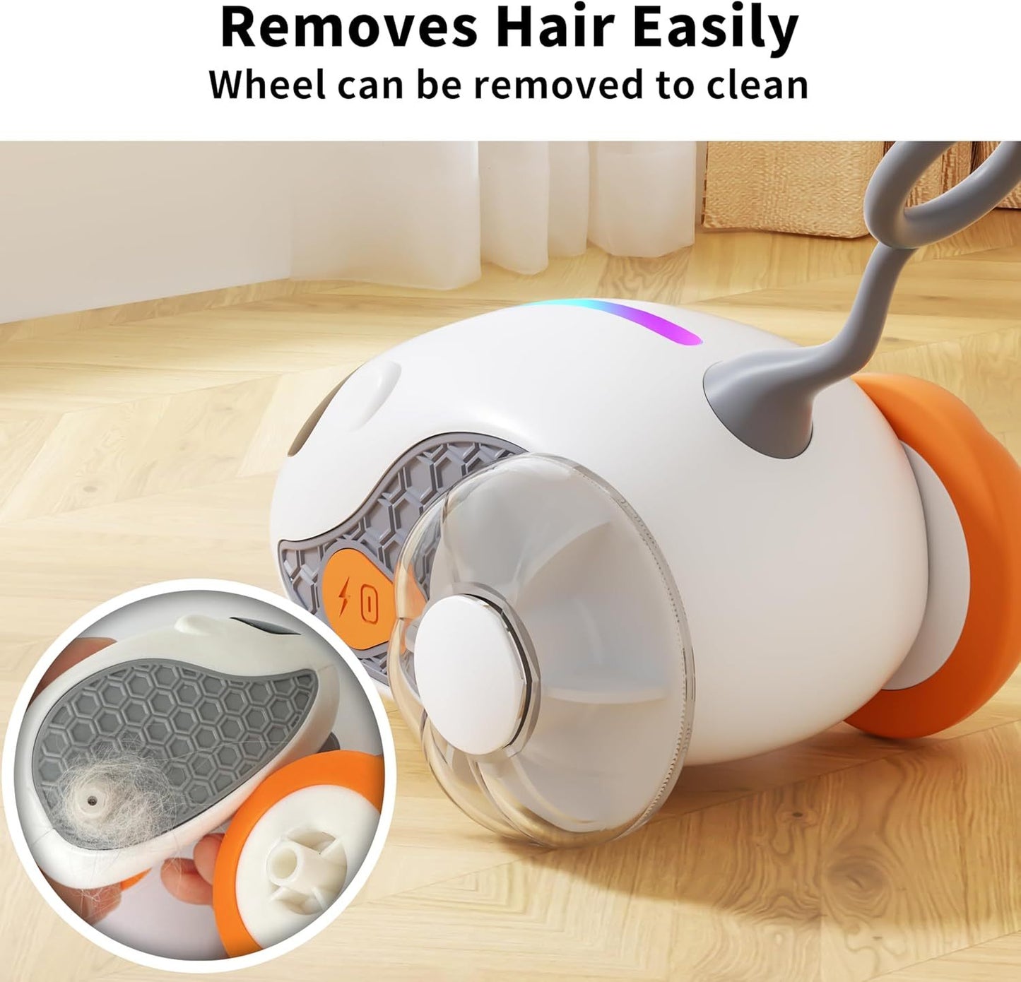Interactive Smart Cat Toy with Rechargeable Joystick Remote Control
